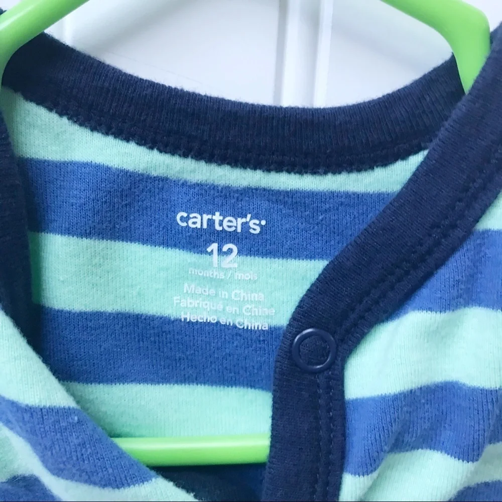 •Carter’s• striped shark romper